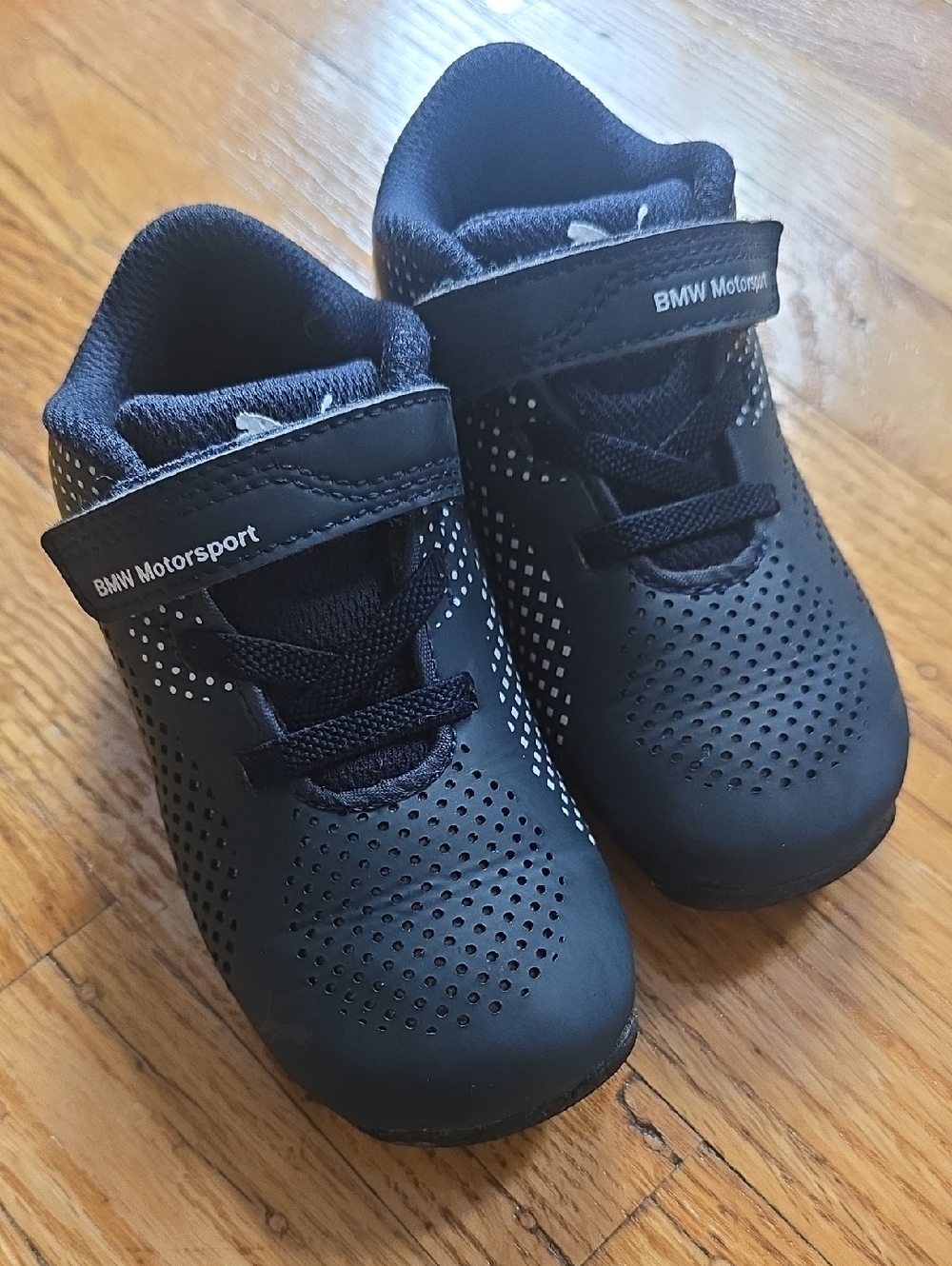 Puma Kids Black Athletic Sneakers with Perforated Upper